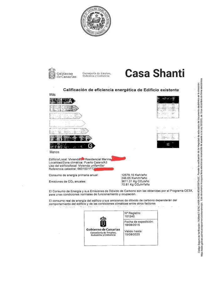 Vivienda Vacacional Casa Shanti Puerto Calero Eksteriør billede